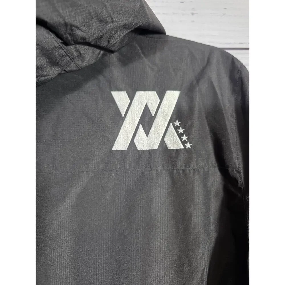 Dixxon Flannel Co Men's Blk packable pullover windbreaker jacket hooded size M